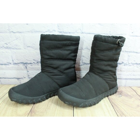 Bogs Women's Black Nylon Waterproof Insulated Cushioned Puffy Mid Boots Size 7 - Picture 2 of 9